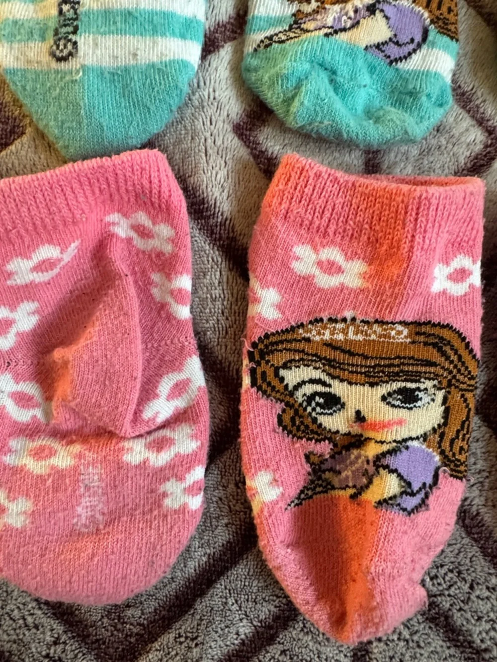 Disney Princess Sofia The First 6 Pairs of Toddler Socks- Pink, Blue, Purple
